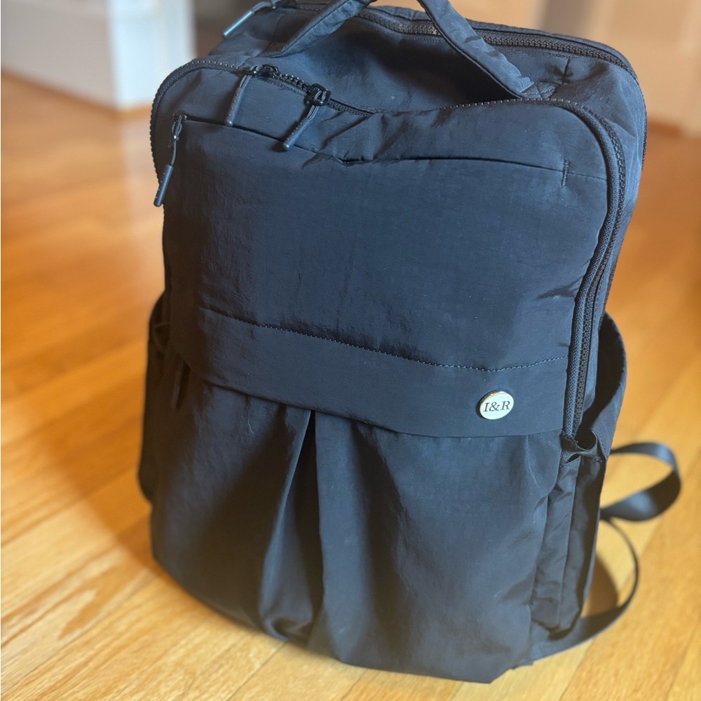 Iris & Rainbow Sleek Black Backpack